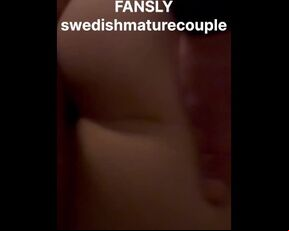 Swedish curvy milf with big lovely rear gets cock from behind with semen squirting on the buttocks